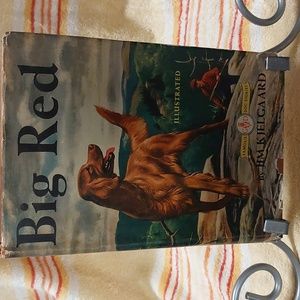 Vintage hardcover book, "Big Red" 1945 by Jim Kjelgaard
